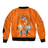 Personalized Orange Shirt Day Bomber Jacket Watercolor Handprint Butterfly