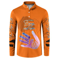Personalized Orange Shirt Day Button Sweatshirt Watercolor Handprint Butterfly
