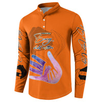 Personalized Orange Shirt Day Button Sweatshirt Watercolor Handprint Butterfly