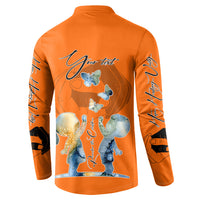 Personalized Orange Shirt Day Button Sweatshirt Watercolor Handprint Butterfly