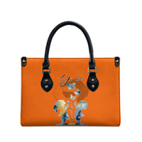 Personalized Orange Shirt Day Leather Bag Watercolor Handprint Butterfly