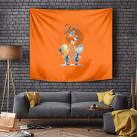 Personalized Orange Shirt Day Tapestry Watercolor Handprint Butterfly