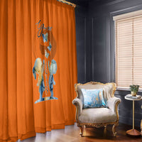 Personalized Orange Shirt Day Window Curtain Watercolor Handprint Butterfly