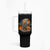 Of Course I'm Going To Hell Skull Pumpkin Halloween Tumbler With Handle