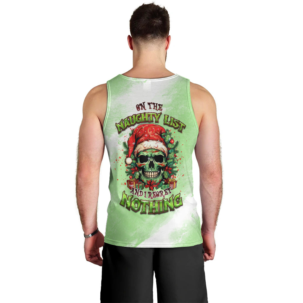 On The Naughty List Skull Christmas Men Tank Top - Wonder Print Shop