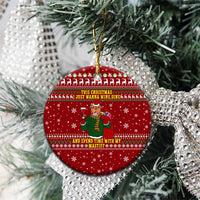 Spend Time With My Mastiff Christmas Ceramic Ornament Xmas Holiday Patterns - Wonder Print Shop