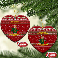 Spend Time With My Mastiff Christmas Ceramic Ornament Xmas Holiday Patterns - Wonder Print Shop