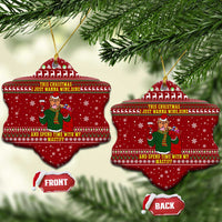 Spend Time With My Mastiff Christmas Ceramic Ornament Xmas Holiday Patterns - Wonder Print Shop