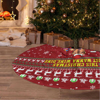 Spend Time With My Mastiff Christmas Tree Skirt Xmas Holiday Patterns - Wonder Print Shop
