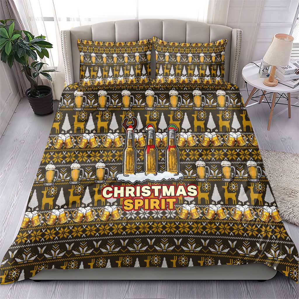 Spirit Beer Christmas Bedding Set Xmas Holiday Patterns - Wonder Print Shop