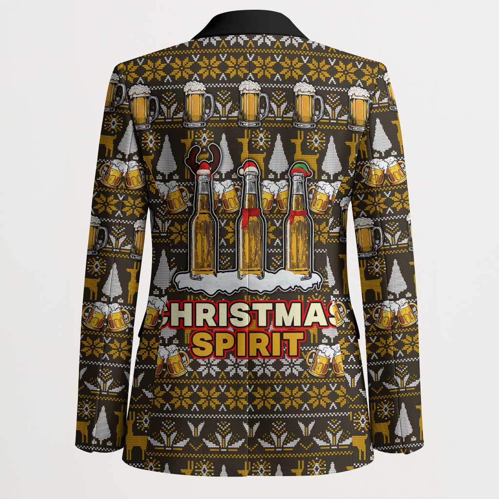 Spirit Beer Christmas Blazer Xmas Holiday Patterns - Wonder Print Shop