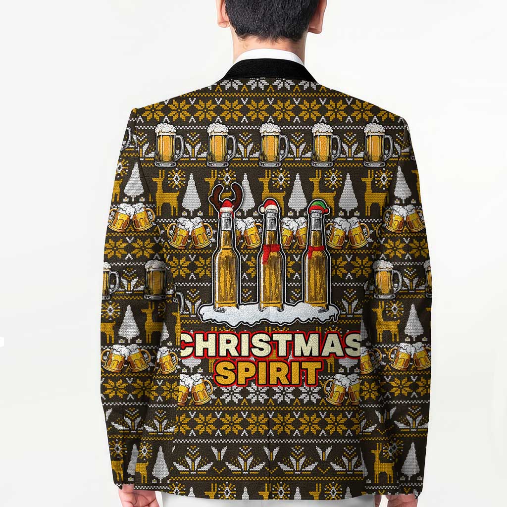 Spirit Beer Christmas Blazer Xmas Holiday Patterns - Wonder Print Shop