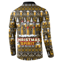 Spirit Beer Christmas Button Sweatshirt Xmas Holiday Patterns - Wonder Print Shop
