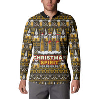 Spirit Beer Christmas Button Sweatshirt Xmas Holiday Patterns - Wonder Print Shop