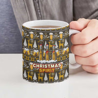 Spirit Beer Christmas Ceramic Mug Xmas Holiday Patterns - Wonder Print Shop