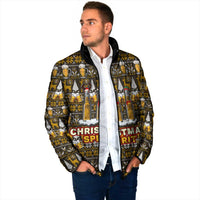 Spirit Beer Christmas Padded Jacket Xmas Holiday Patterns - Wonder Print Shop