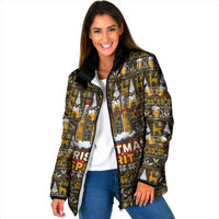 Spirit Beer Christmas Padded Jacket Xmas Holiday Patterns - Wonder Print Shop