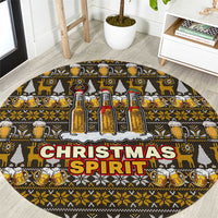 Spirit Beer Christmas Round Carpet Xmas Holiday Patterns - Wonder Print Shop