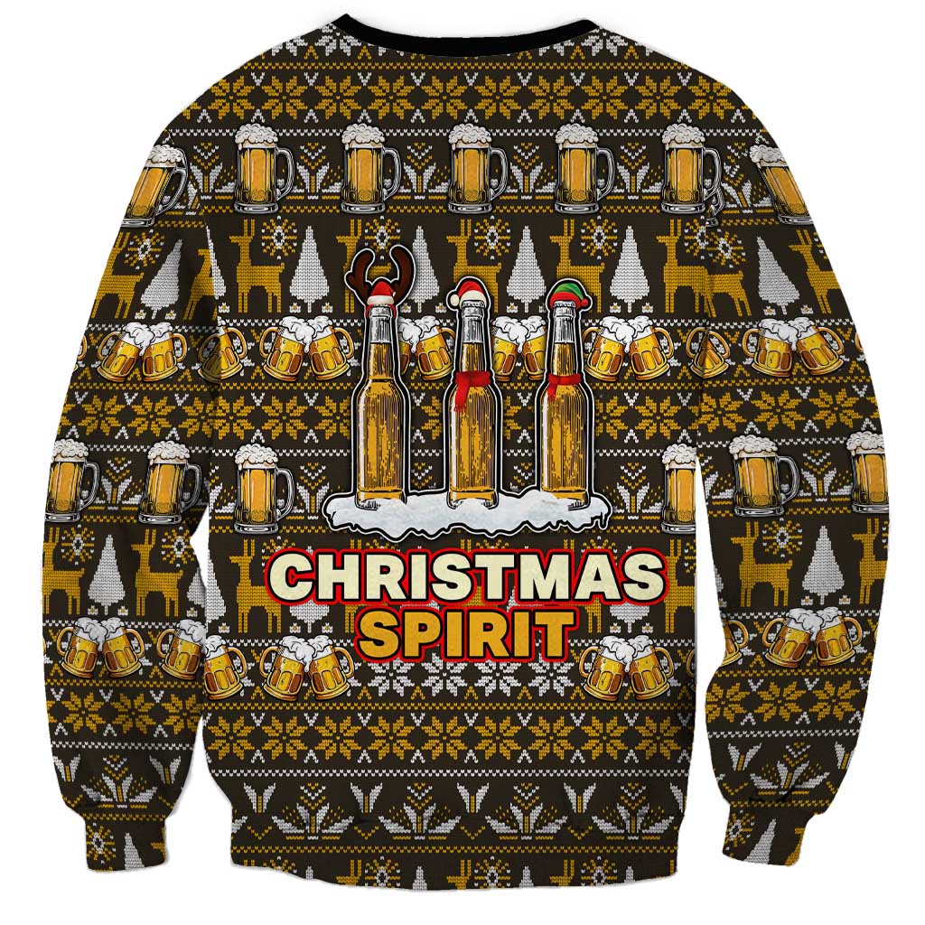 Spirit Beer Christmas Sweatshirt Xmas Holiday Patterns - Wonder Print Shop