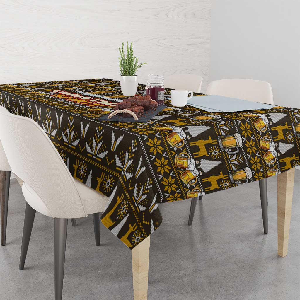 Spirit Beer Christmas Tablecloth Xmas Holiday Patterns - Wonder Print Shop