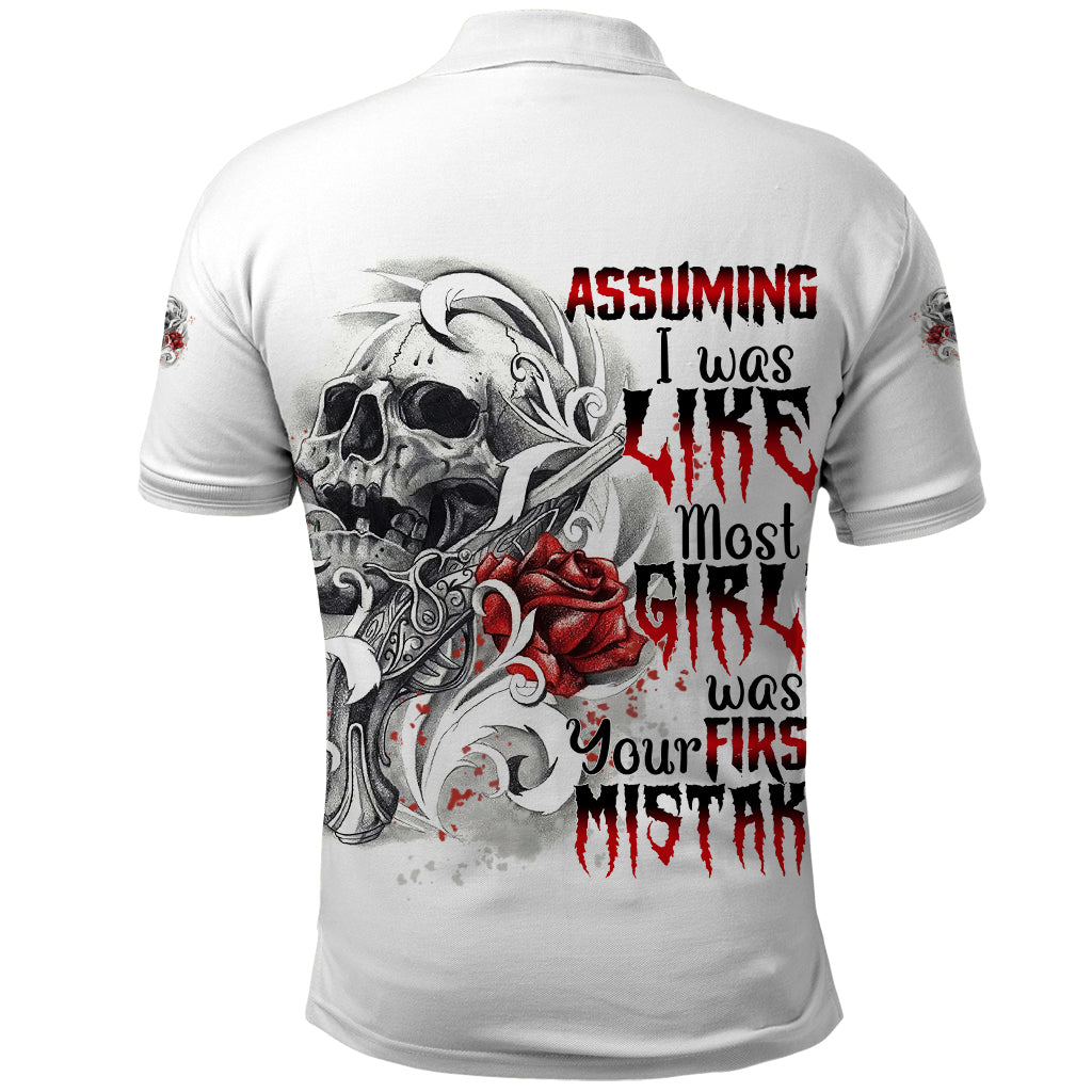 Assuming I Was Like Most Girls Skull Polo Shirt - Wonder Print Shop