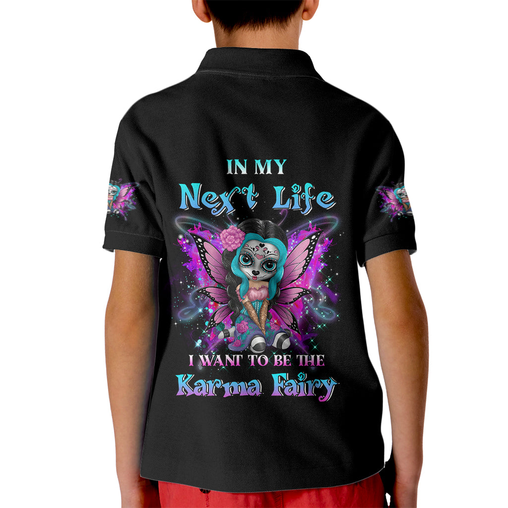 Karma Fairy Sugar Skull Kid Polo Shirt - Wonder Print Shop