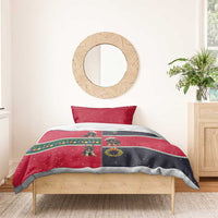 German Shepherd Puppy Christmas Bedding Set with Ornaments Wreath and Nutcracker Design - Wonder Print Shop