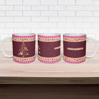 Christmas Cookie Ceramic Mug with Gingerbread Tree Candy Ornaments and Sweet Treat Pattern - Wonder Print Shop