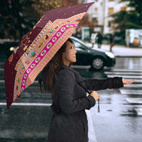 Christmas Cookie Umbrella with Gingerbread Tree Candy Ornaments and Sweet Treat Pattern - Wonder Print Shop