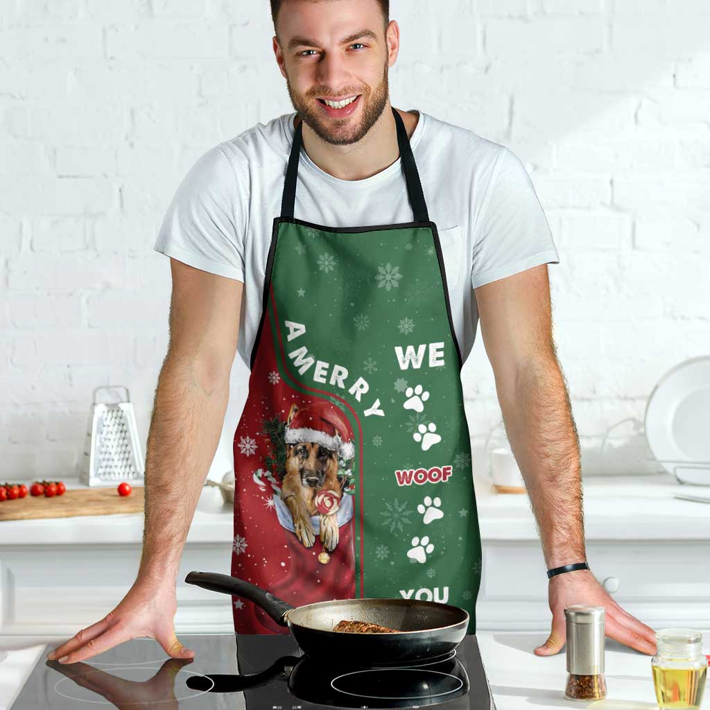 German Shepherd Merry Christmas Christmas Apron Xmas Holiday Patterns - Wonder Print Shop