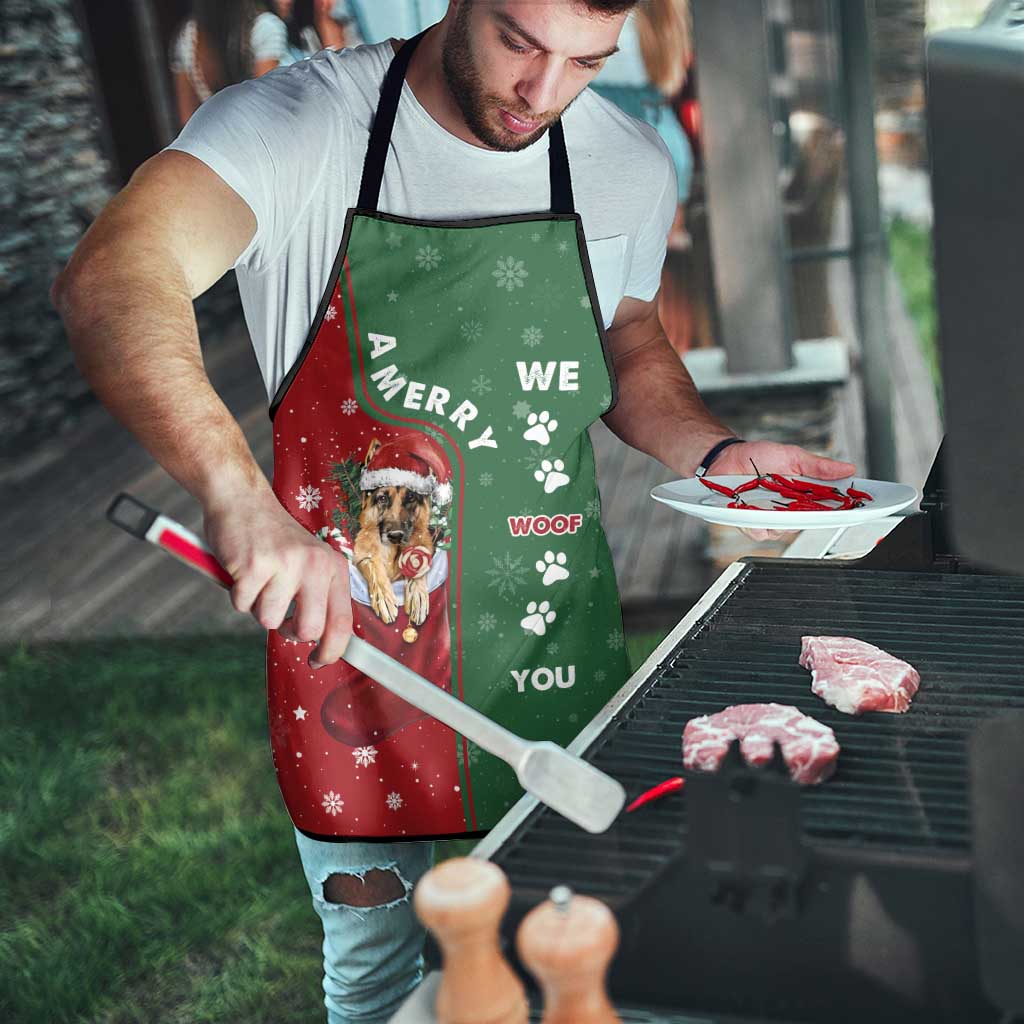 German Shepherd Merry Christmas Christmas Apron Xmas Holiday Patterns - Wonder Print Shop