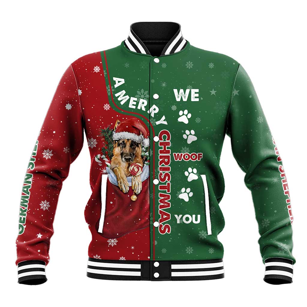 German Shepherd Merry Christmas Christmas Baseball Jacket Xmas Holiday Patterns - Wonder Print Shop