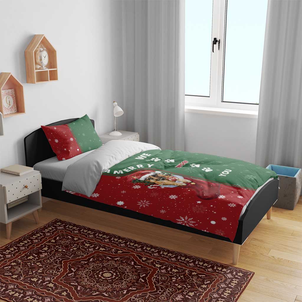 German Shepherd Merry Christmas Christmas Bedding Set Xmas Holiday Patterns - Wonder Print Shop