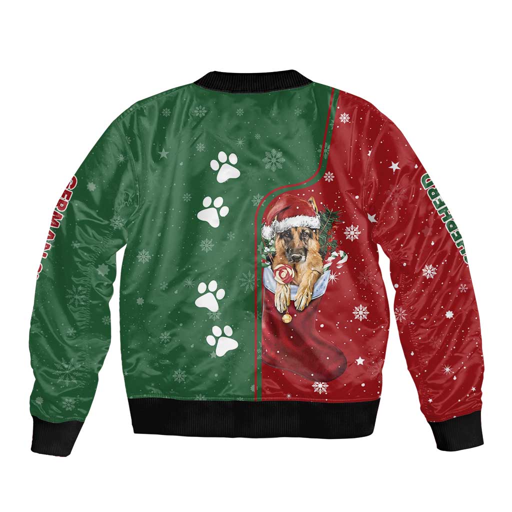 German Shepherd Merry Christmas Christmas Bomber Jacket Xmas Holiday Patterns - Wonder Print Shop