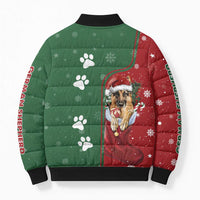German Shepherd Merry Christmas Christmas Bomber Puffer Jacket Xmas Holiday Patterns - Wonder Print Shop