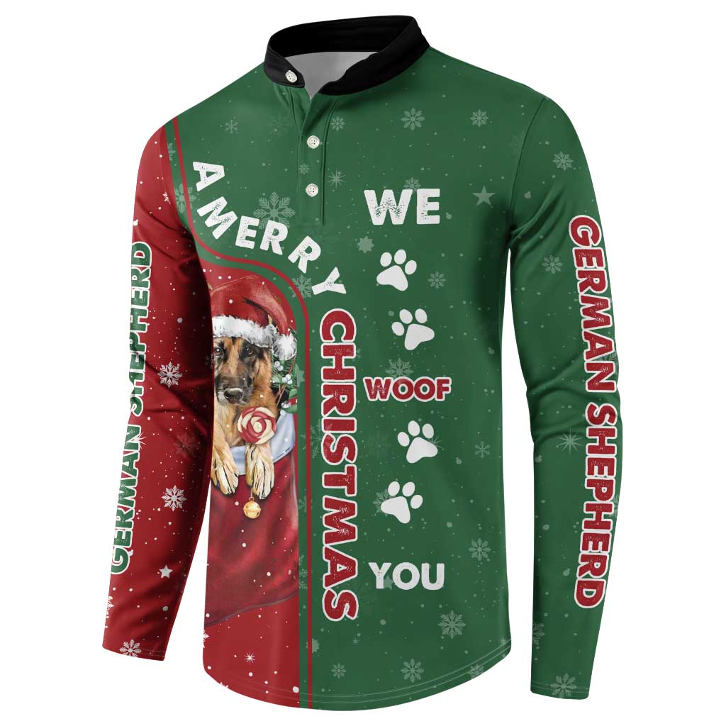 German Shepherd Merry Christmas Christmas Button Sweatshirt Xmas Holiday Patterns - Wonder Print Shop