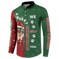 German Shepherd Merry Christmas Christmas Button Sweatshirt Xmas Holiday Patterns - Wonder Print Shop