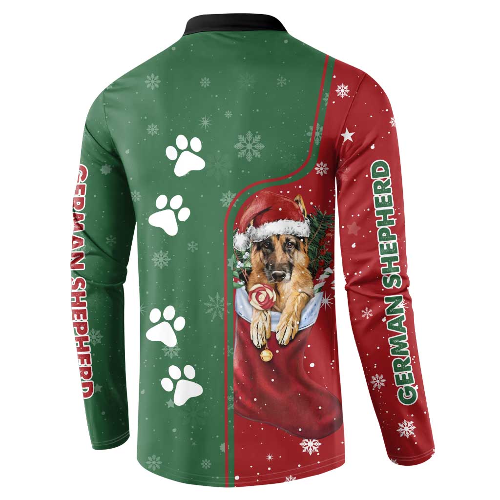 German Shepherd Merry Christmas Christmas Button Sweatshirt Xmas Holiday Patterns - Wonder Print Shop