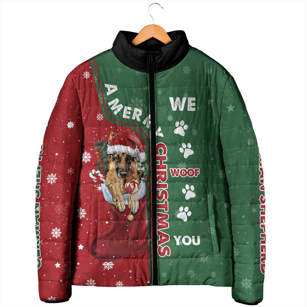 German Shepherd Merry Christmas Christmas Padded Jacket Xmas Holiday Patterns - Wonder Print Shop