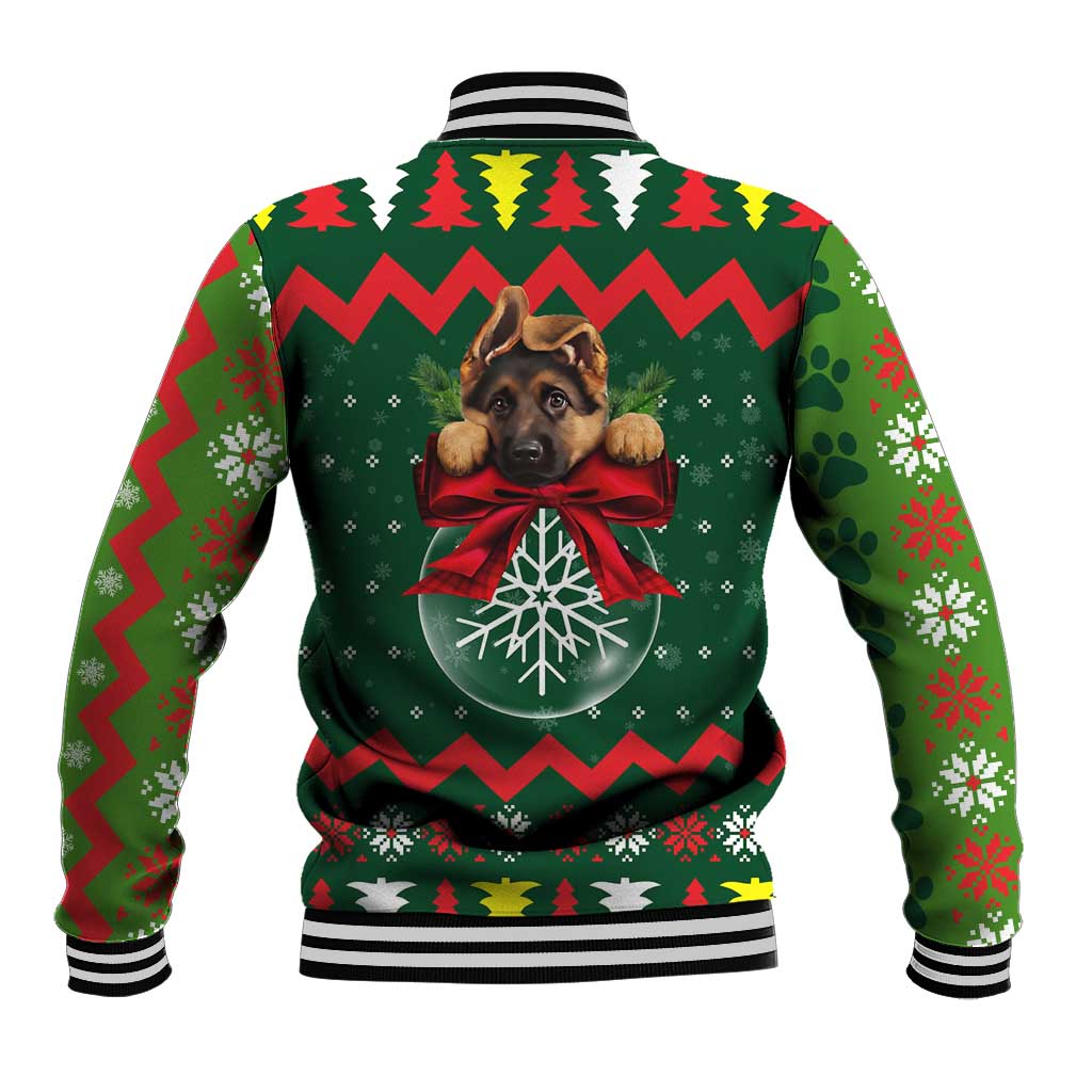 German Shepherd Ornament Christmas Baseball Jacket Xmas Holiday Patterns - Wonder Print Shop