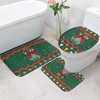 German Shepherd Ornament Christmas Bathroom Set Xmas Holiday Patterns - Wonder Print Shop