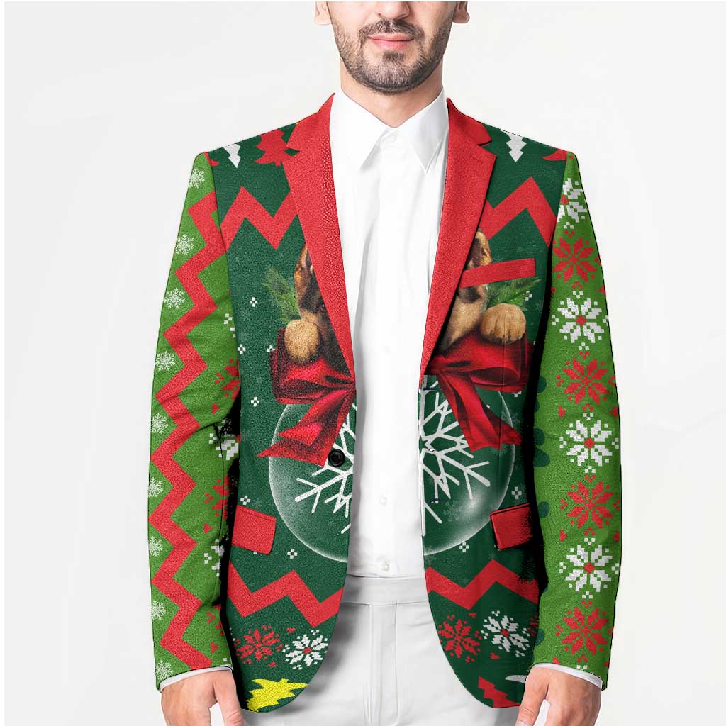 German Shepherd Ornament Christmas Blazer Xmas Holiday Patterns - Wonder Print Shop