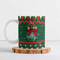 German Shepherd Ornament Christmas Ceramic Mug Xmas Holiday Patterns - Wonder Print Shop