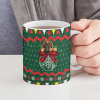 German Shepherd Ornament Christmas Ceramic Mug Xmas Holiday Patterns - Wonder Print Shop
