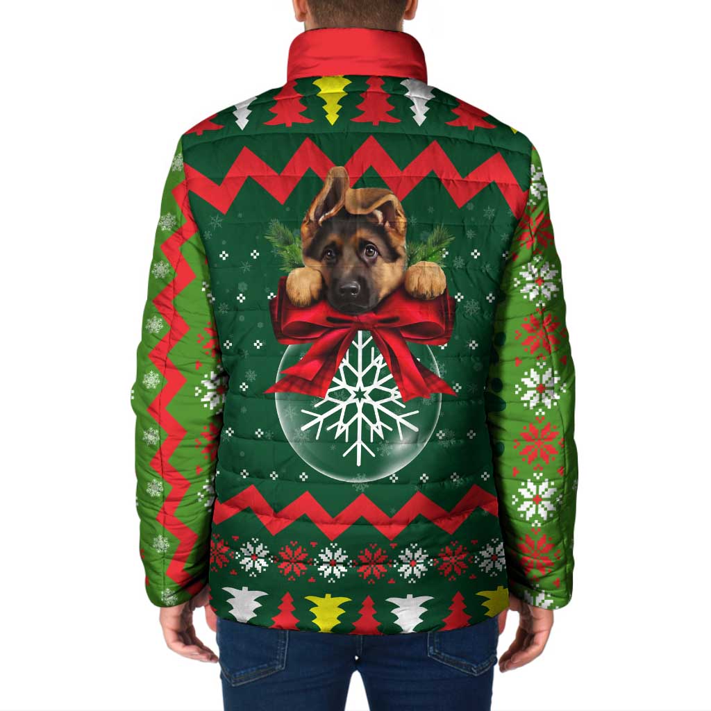 German Shepherd Ornament Christmas Padded Jacket Xmas Holiday Patterns - Wonder Print Shop