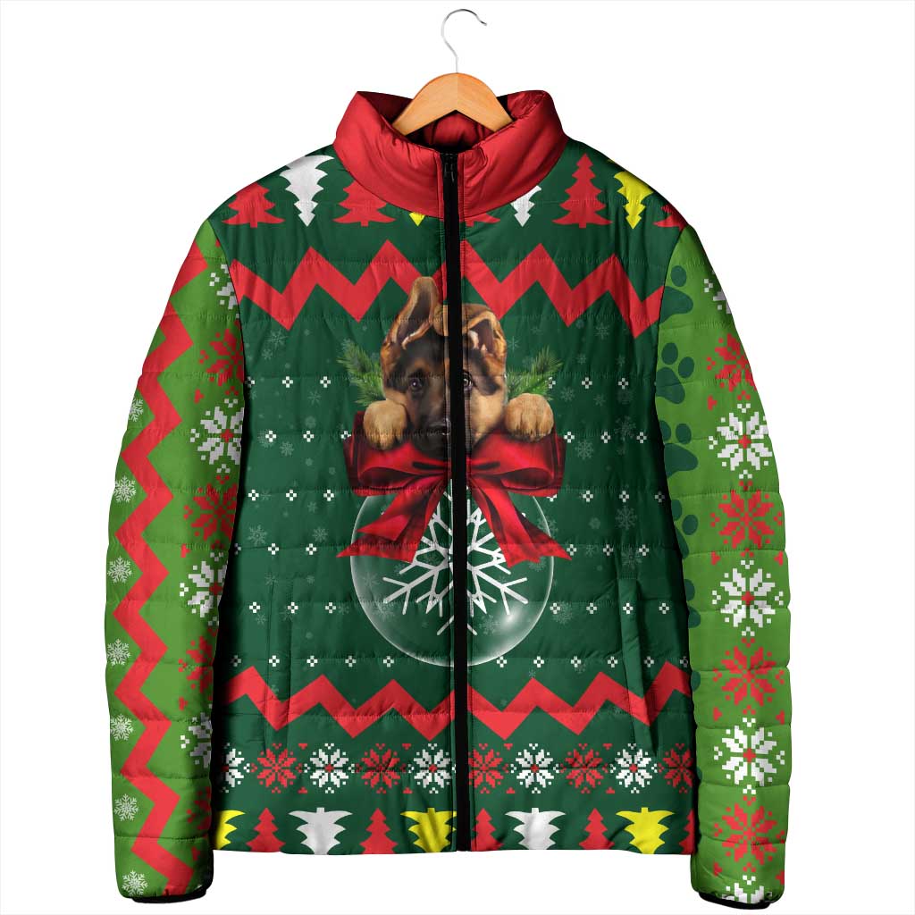 German Shepherd Ornament Christmas Padded Jacket Xmas Holiday Patterns - Wonder Print Shop