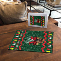 German Shepherd Ornament Christmas Puzzle Xmas Holiday Patterns - Wonder Print Shop