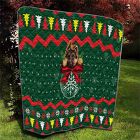 German Shepherd Ornament Christmas Quilt Xmas Holiday Patterns - Wonder Print Shop