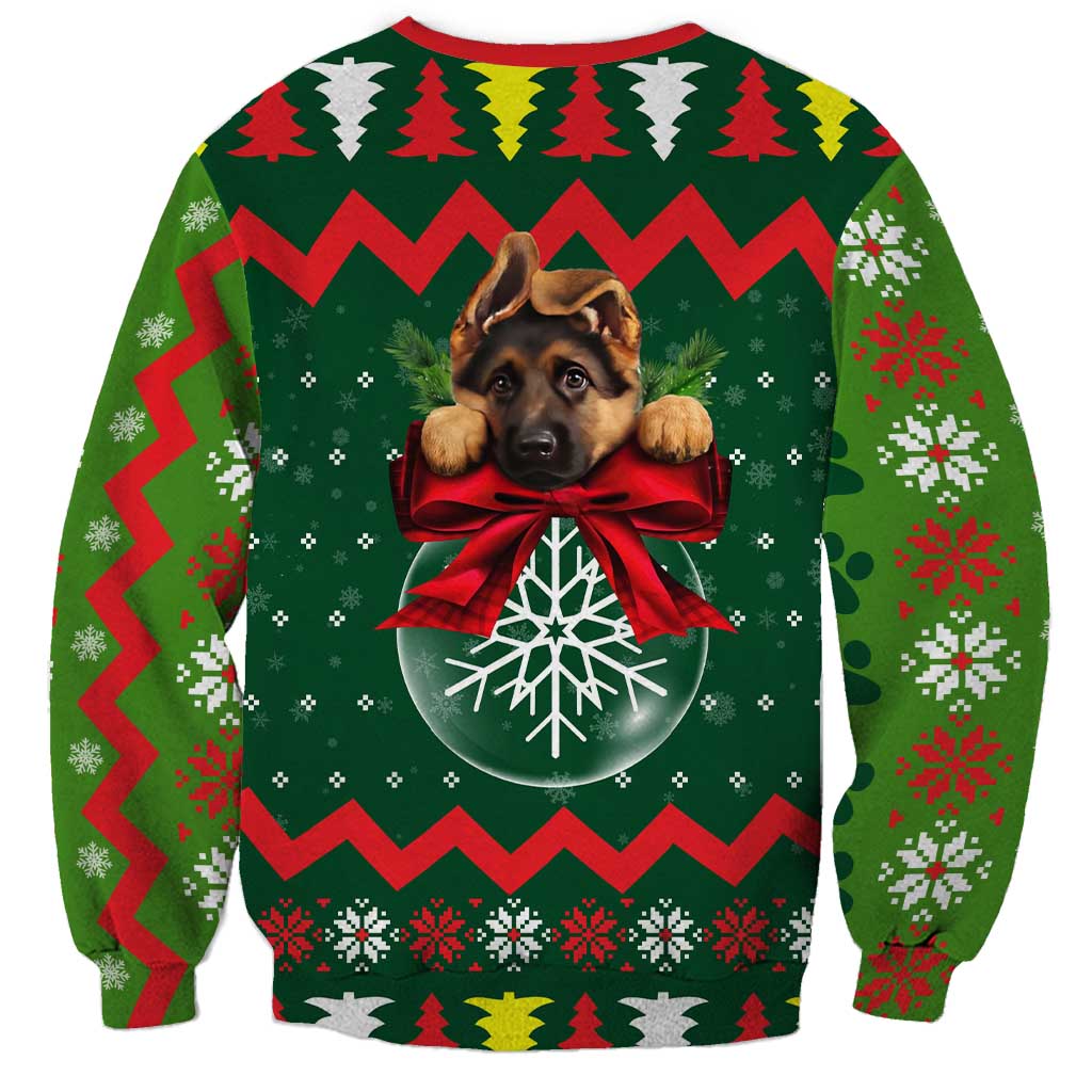 German Shepherd Ornament Christmas Sweatshirt Xmas Holiday Patterns - Wonder Print Shop
