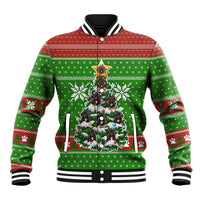 German Shepherd Pine Xmas Christmas Baseball Jacket Xmas Holiday Patterns - Wonder Print Shop